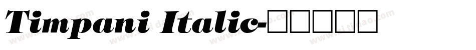 Timpani Italic字体转换